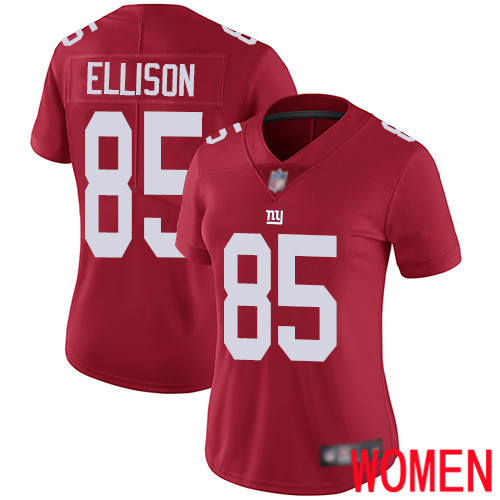 Women New York Giants 85 Rhett Ellison Red Limited Red Inverted Legend Football NFL Jersey